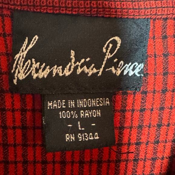 1990's Alexandria Pierce Size Large Patchwork Embroidered Hand Painted Blouse - Picture 8 of 8